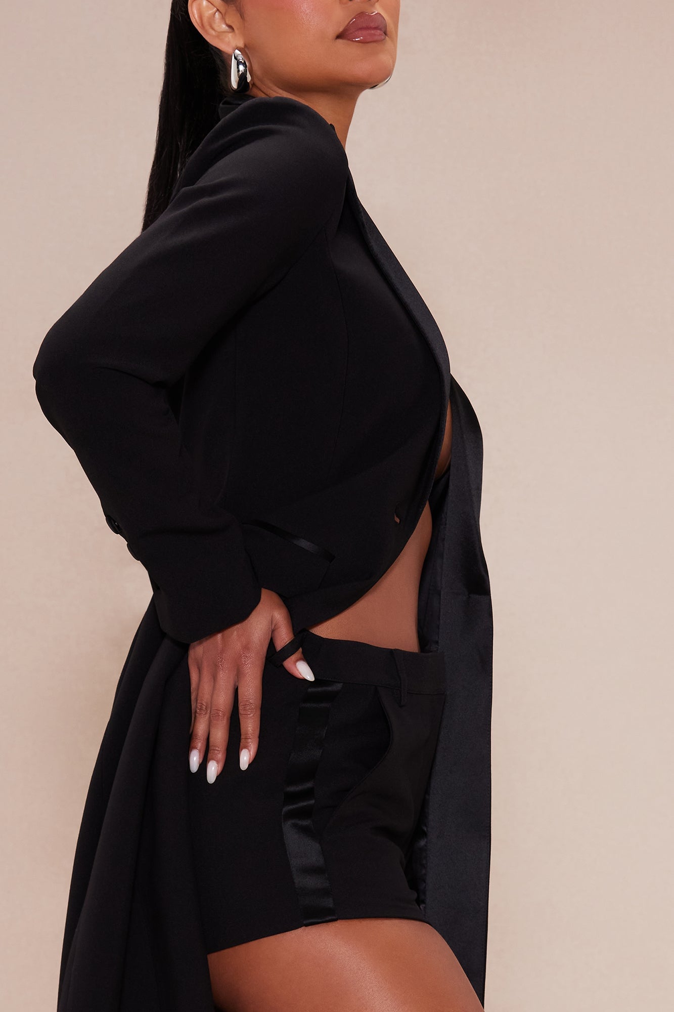 Margo Maxi Blazer Short Suit Set - Black image 10