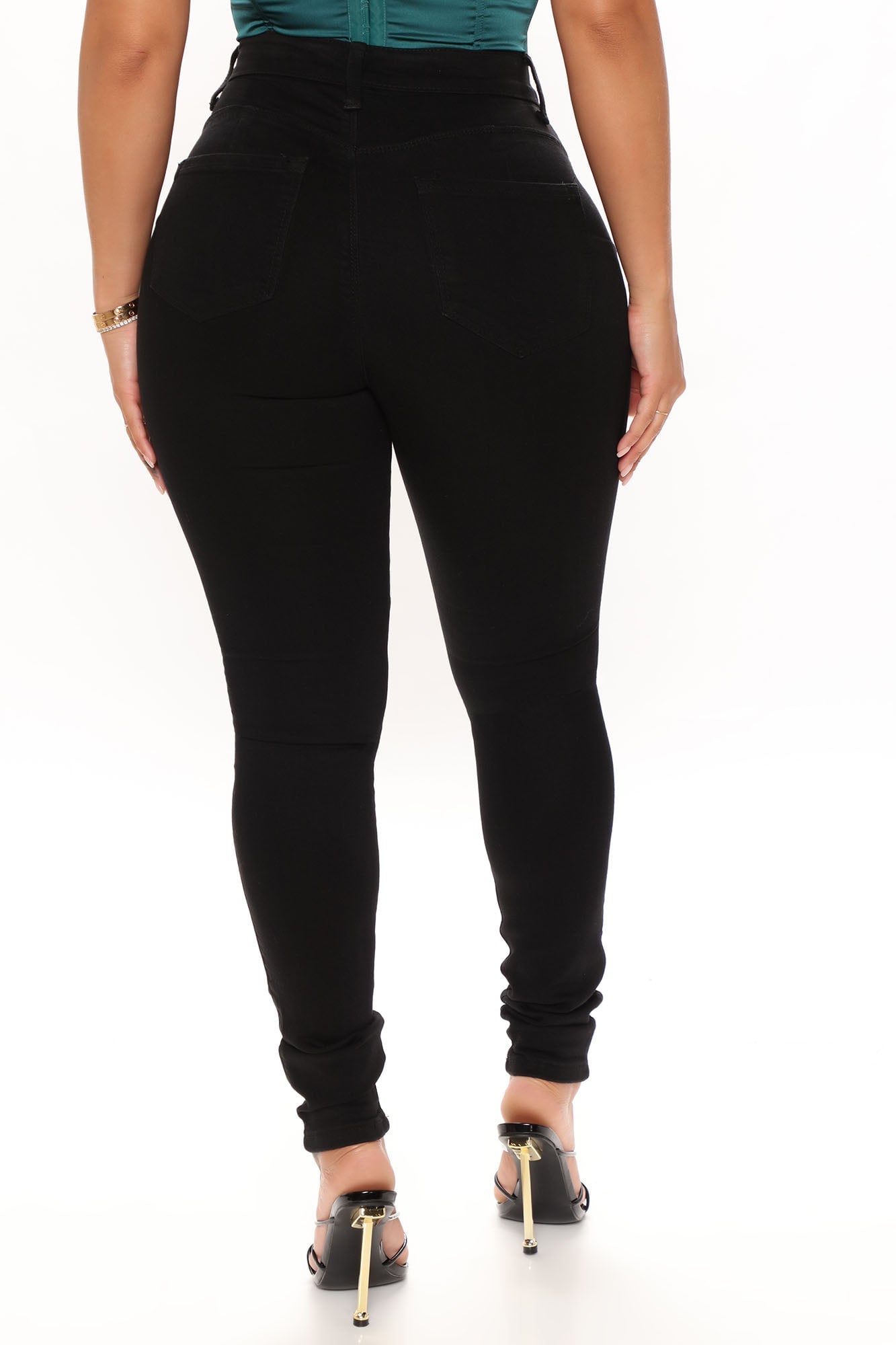 Classic Beauty Booty Lifter Skinny Jeans - Black image 8
