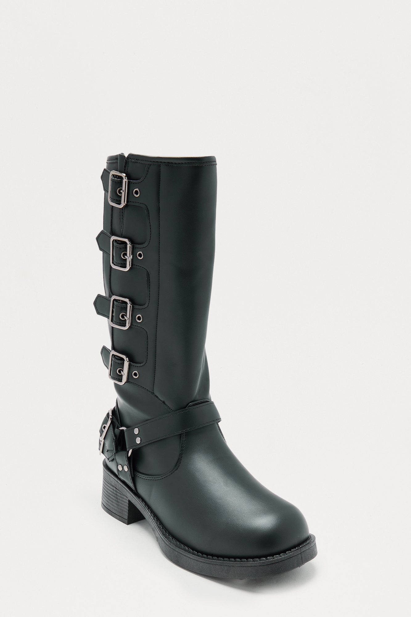 Alden Buckle Knee High Boots - Black image 2
