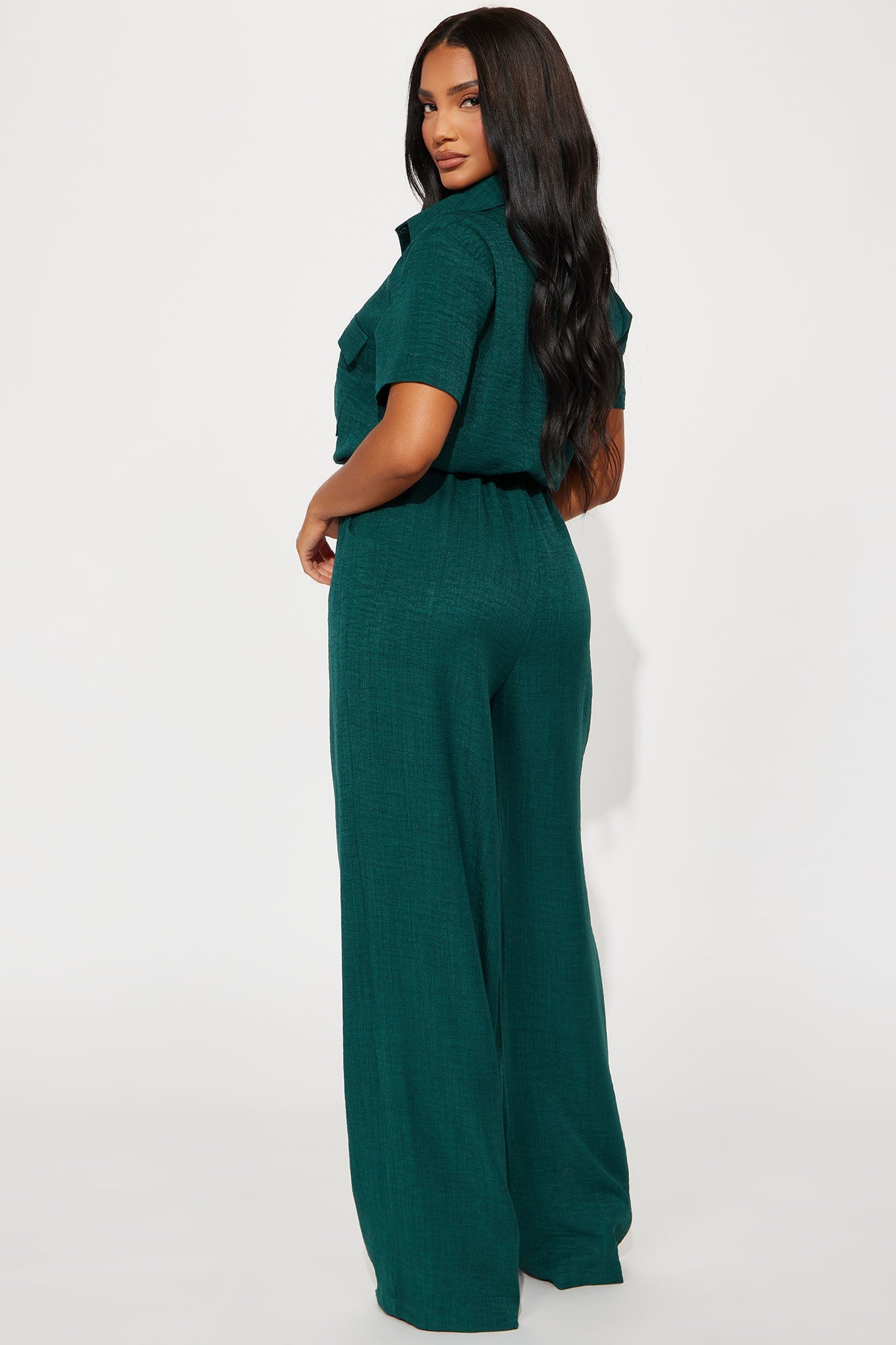 Come Find Me Linen Jumpsuit - Hunter image 6