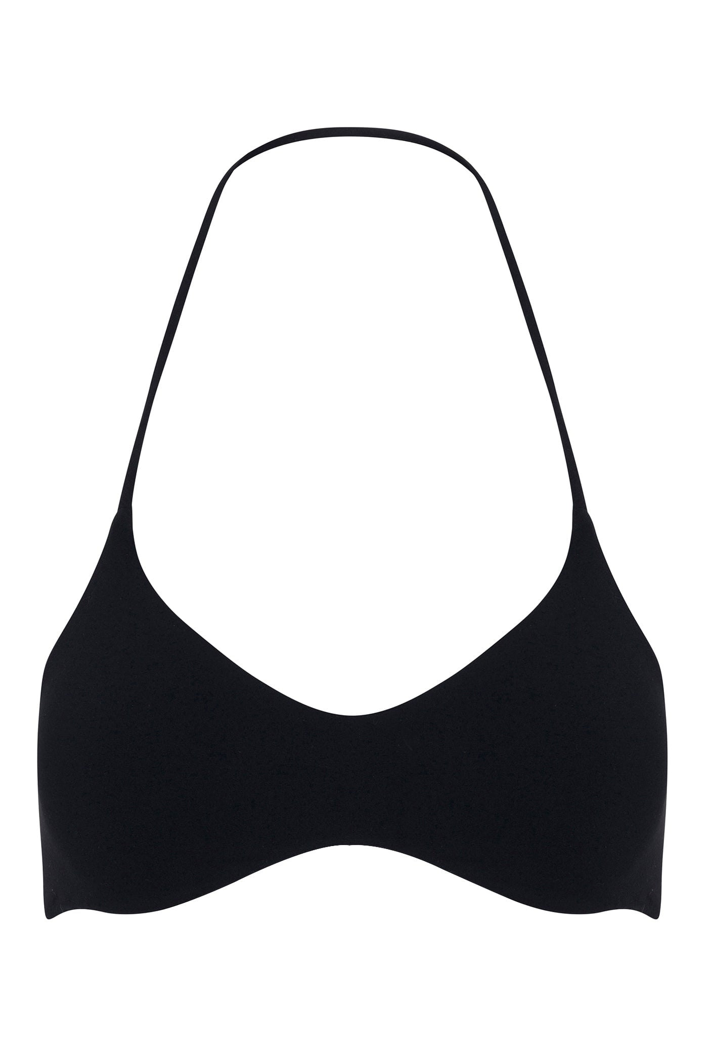 Second Skin Double Lined Halter Bra Top - Black image 11