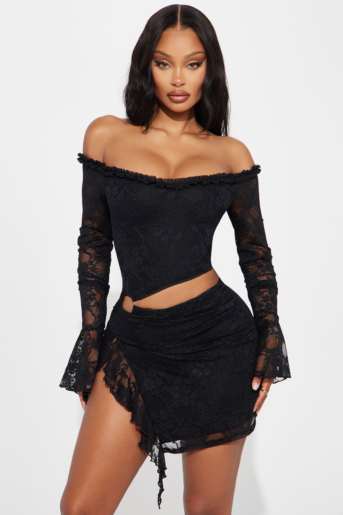 One Of One Lace Mini Dress - Black image 2