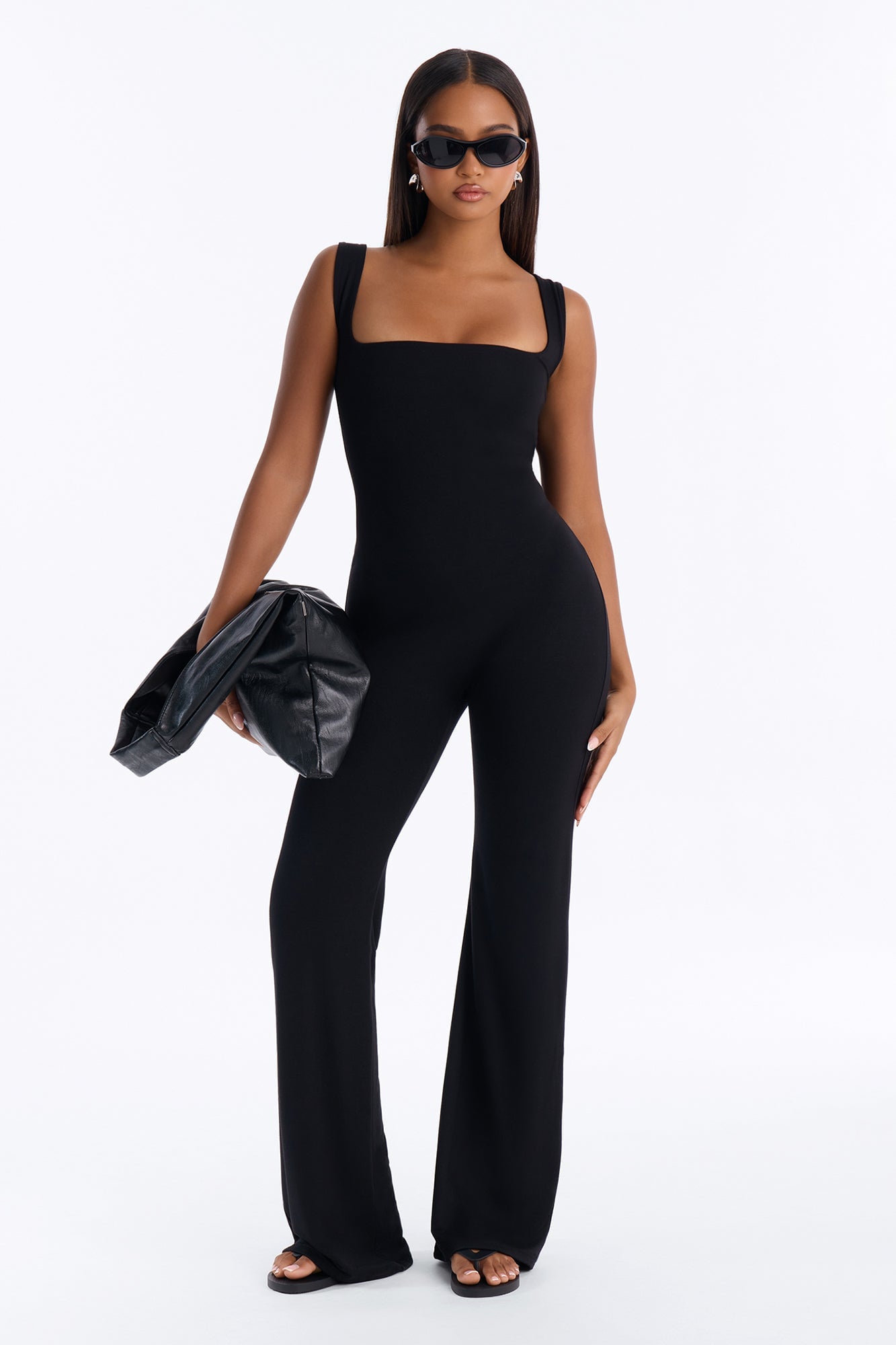 Shelly Premium Modal Jumpsuit - Black image 1