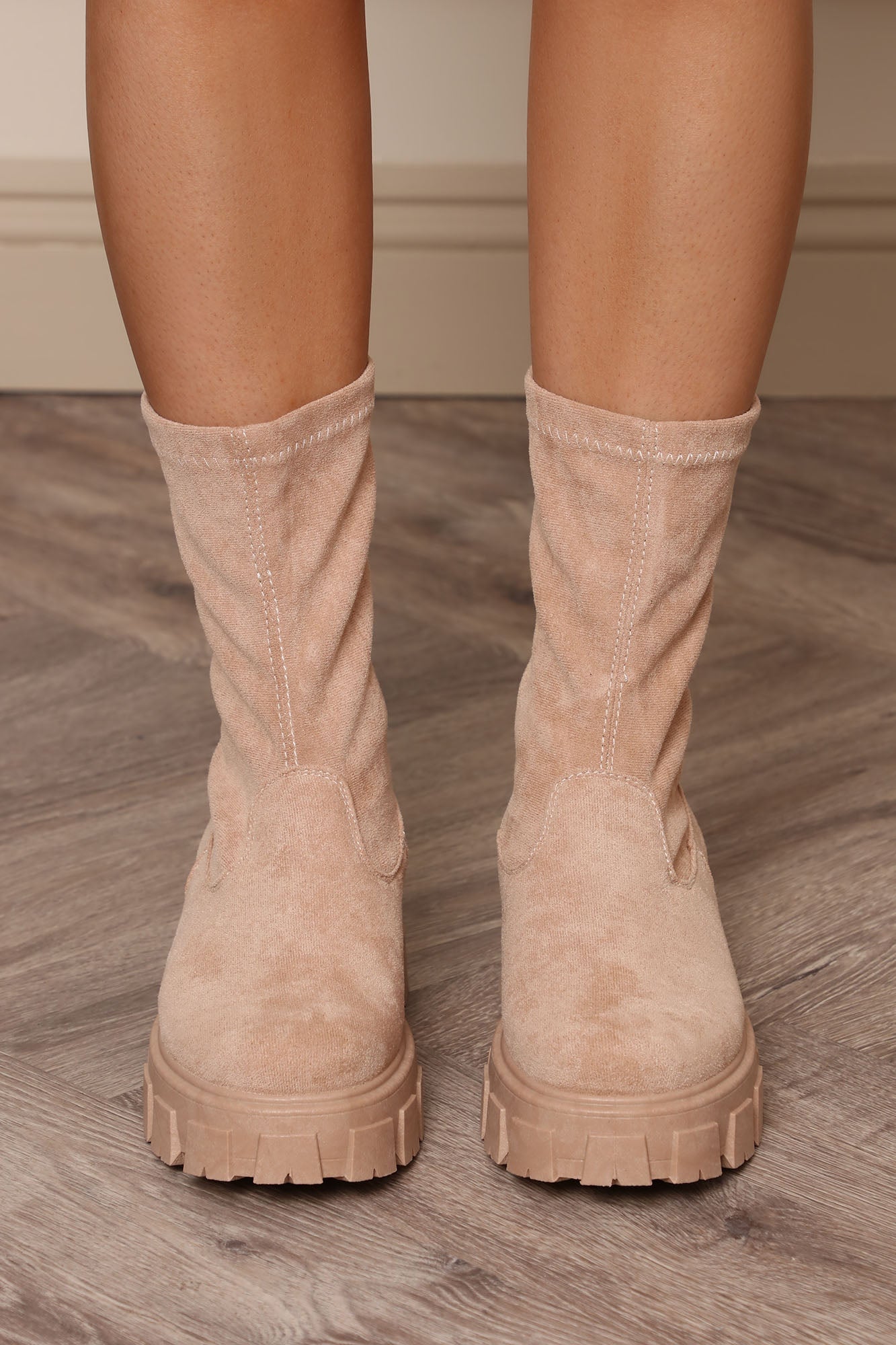 Exactly That Lug Sole Booties - Nude image 2