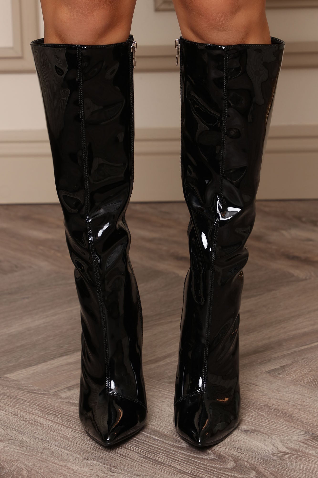 Cassie Patent Knee High Boot - Black image 3