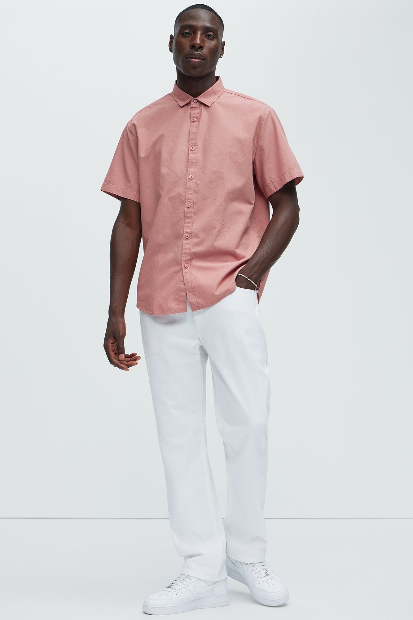 Ryland Short Sleeve Button Up Shirt - Mauve image 7