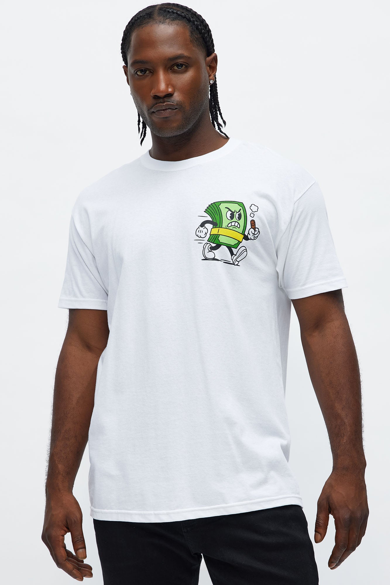 Always Chase The Money Short Sleeve Tee - White image 7