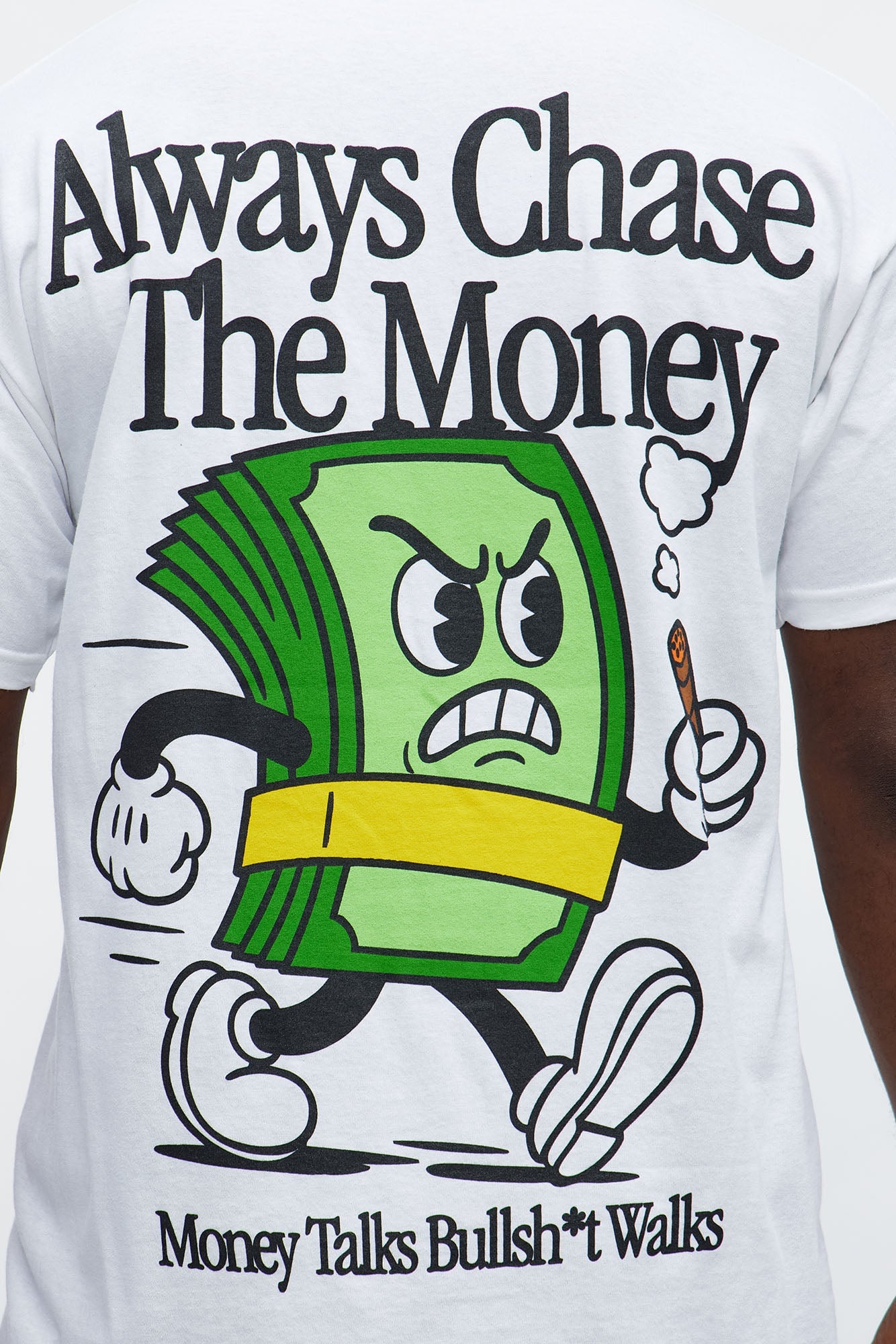 Always Chase The Money Short Sleeve Tee - White image 5