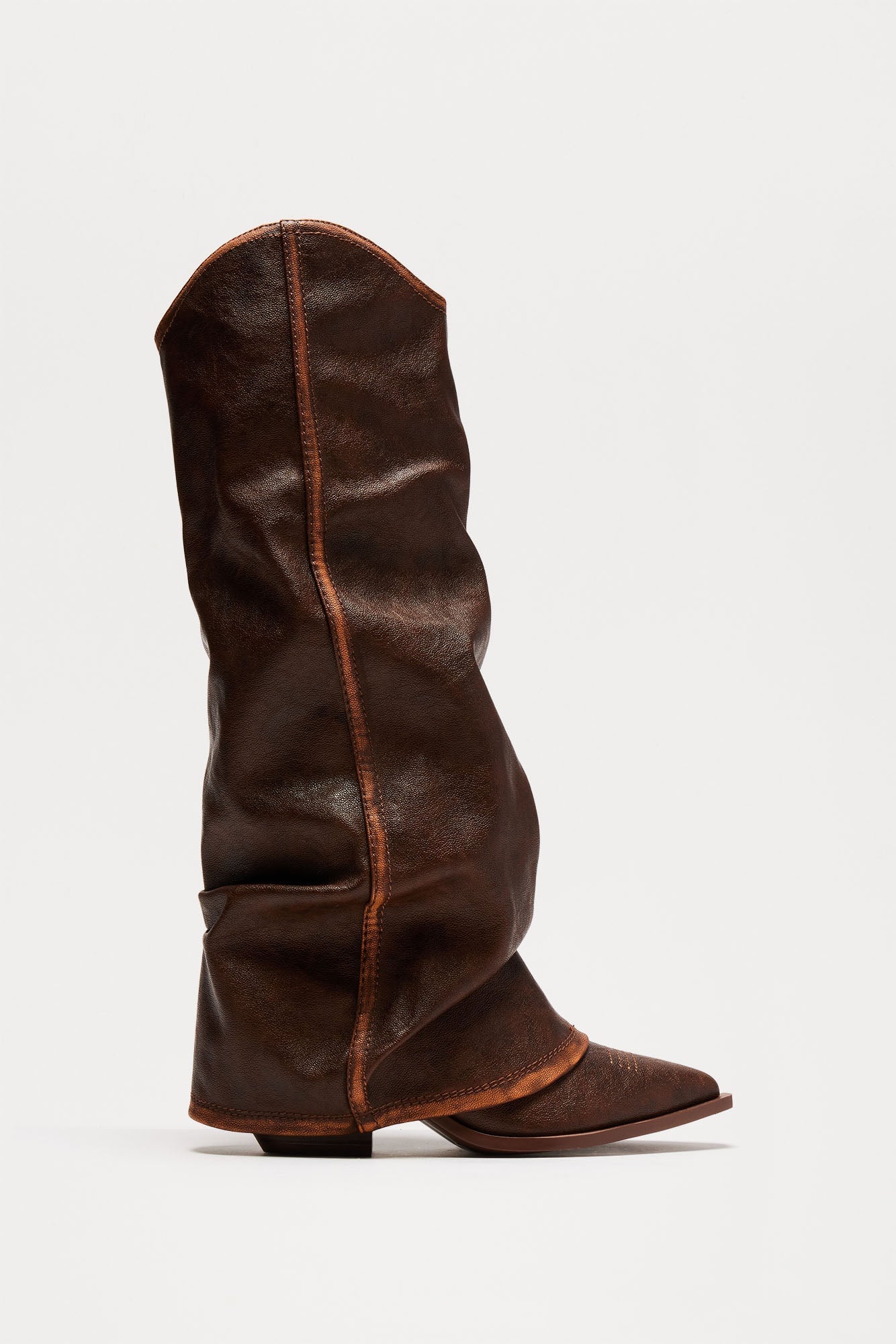 Mason Overlay Boots - Brown image 1
