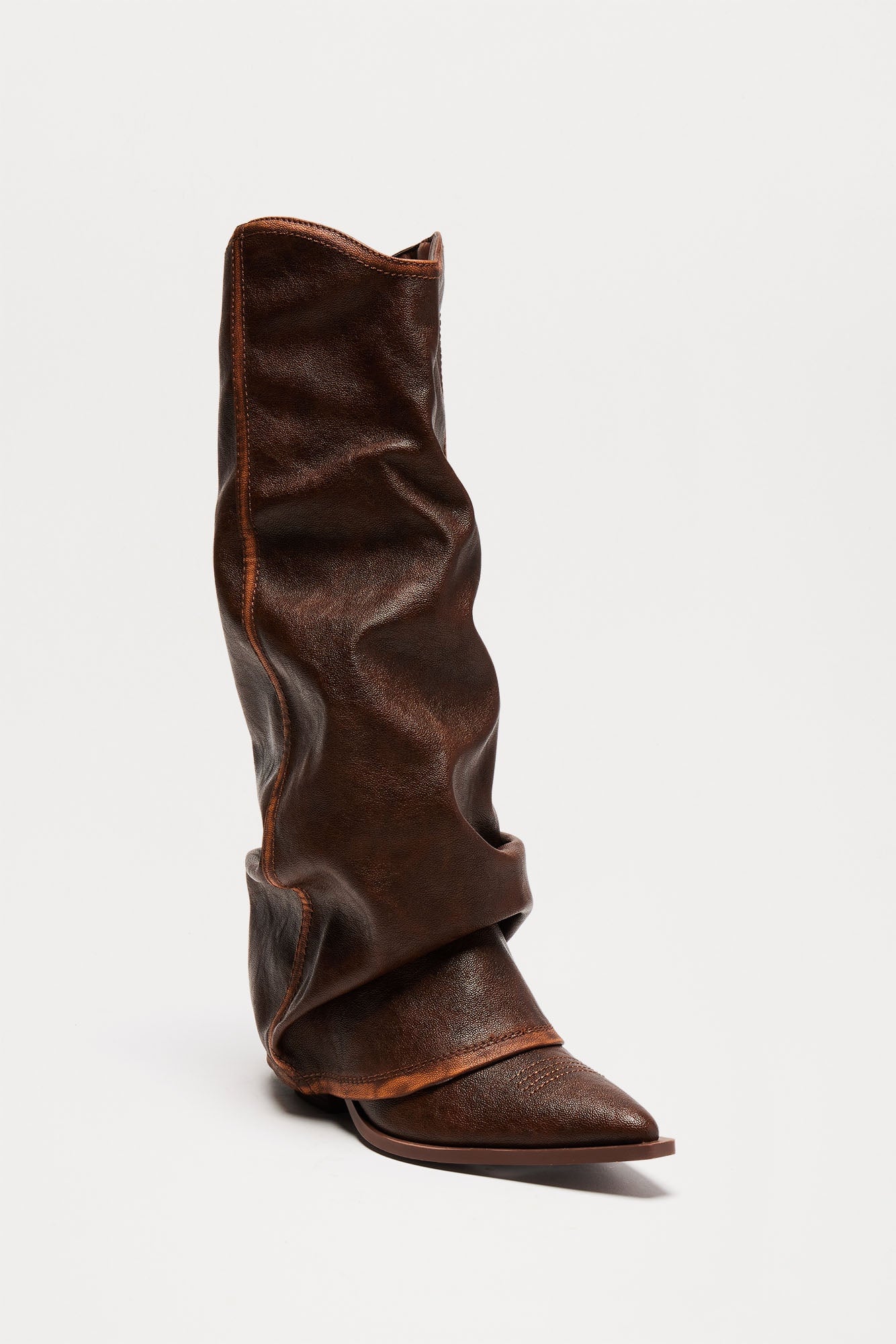 Mason Overlay Boots - Brown image 4