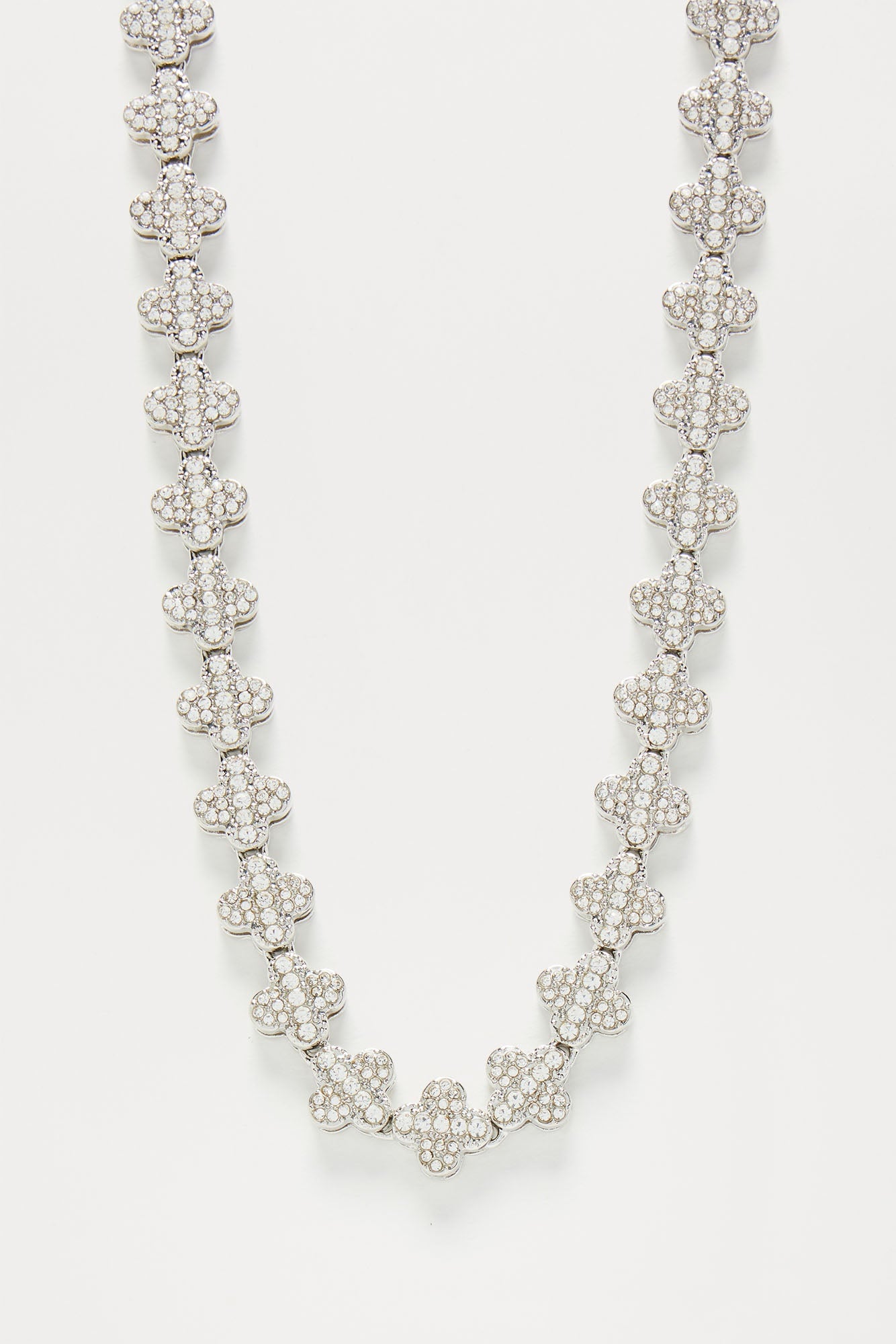 Iced Out Tennis Chain Necklace - Silver image 3