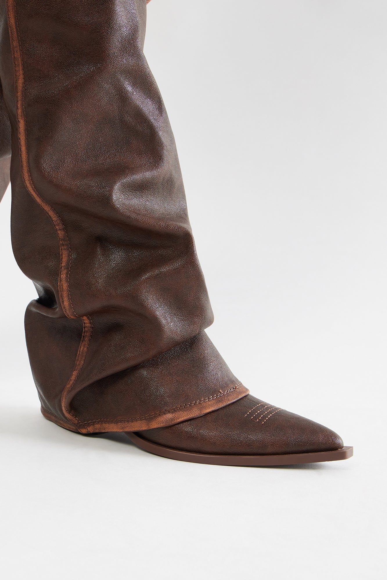 Mason Overlay Boots - Brown image 3