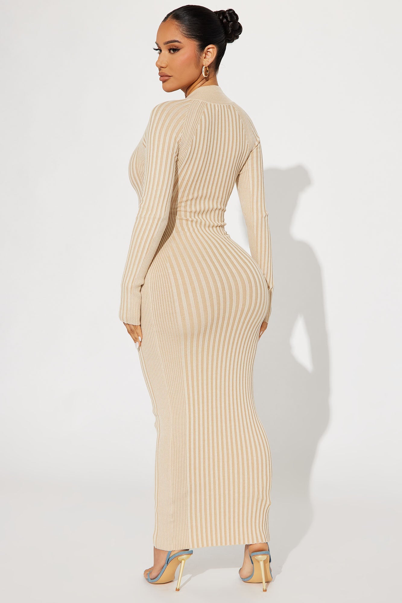 Keeping You Warm Sweater Maxi Dress - Cream image 6