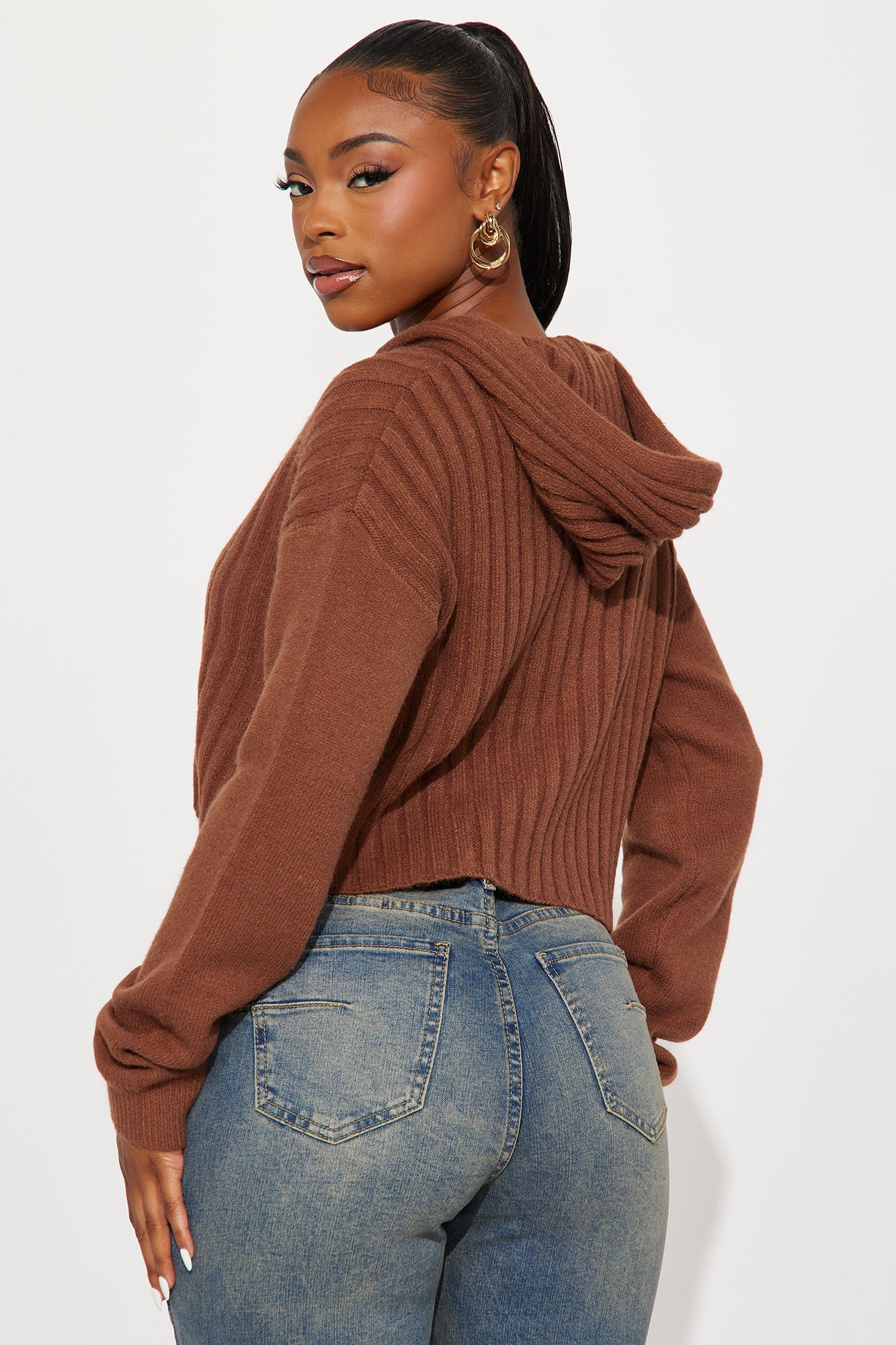 Coco Hooded Sweater - Mocha image 6