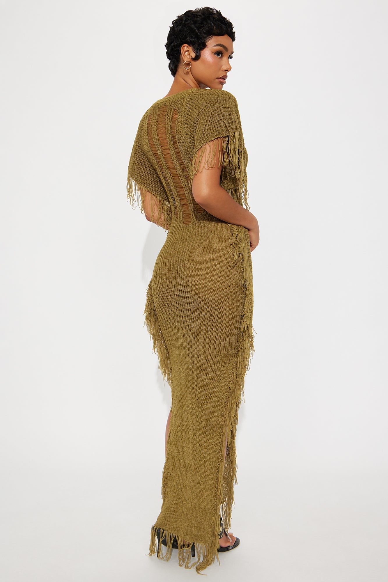 Tatiana Knit Maxi Dress - Olive image 6