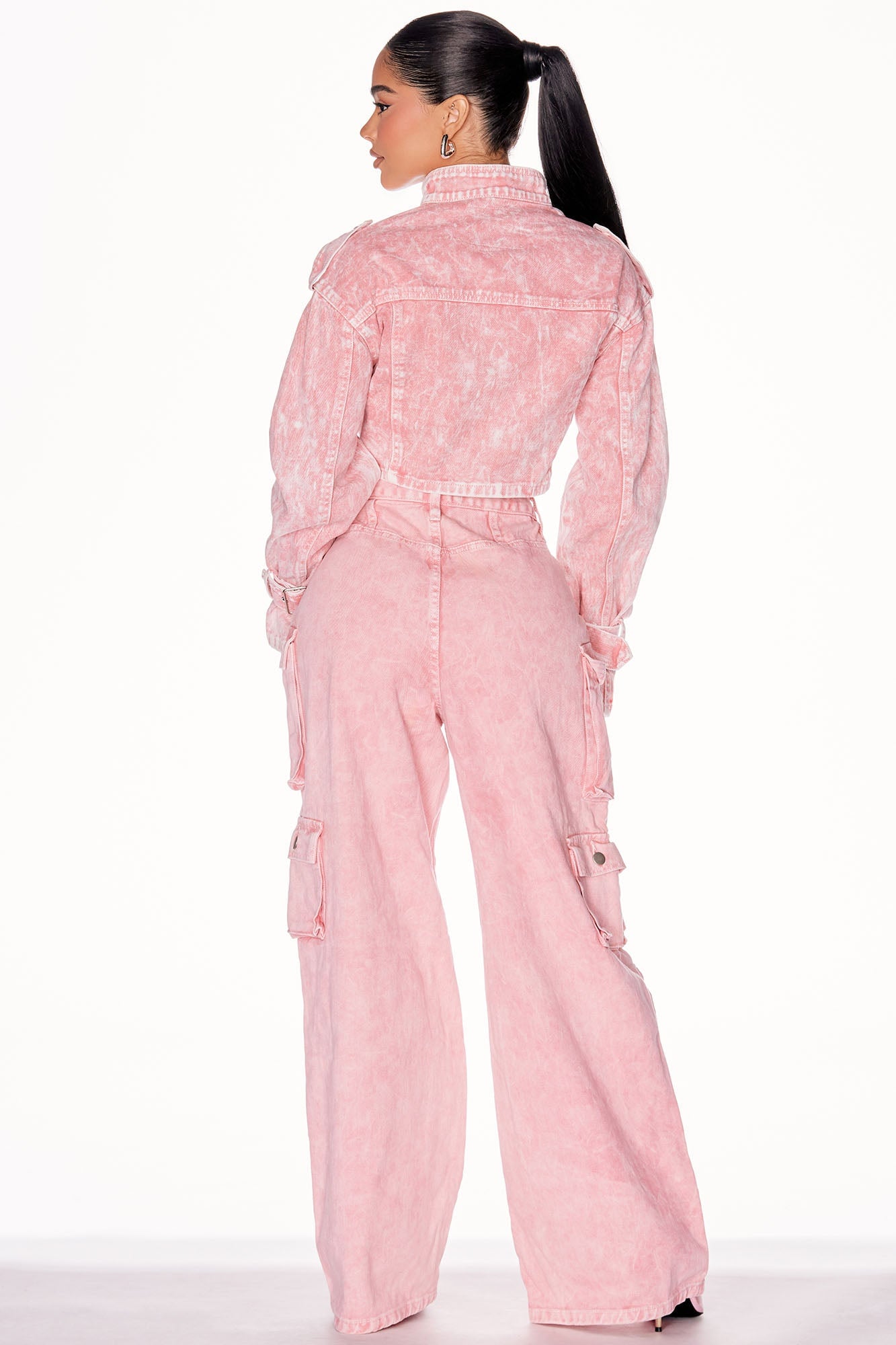 Billie Cropped Cargo Jacket - Pink image 8