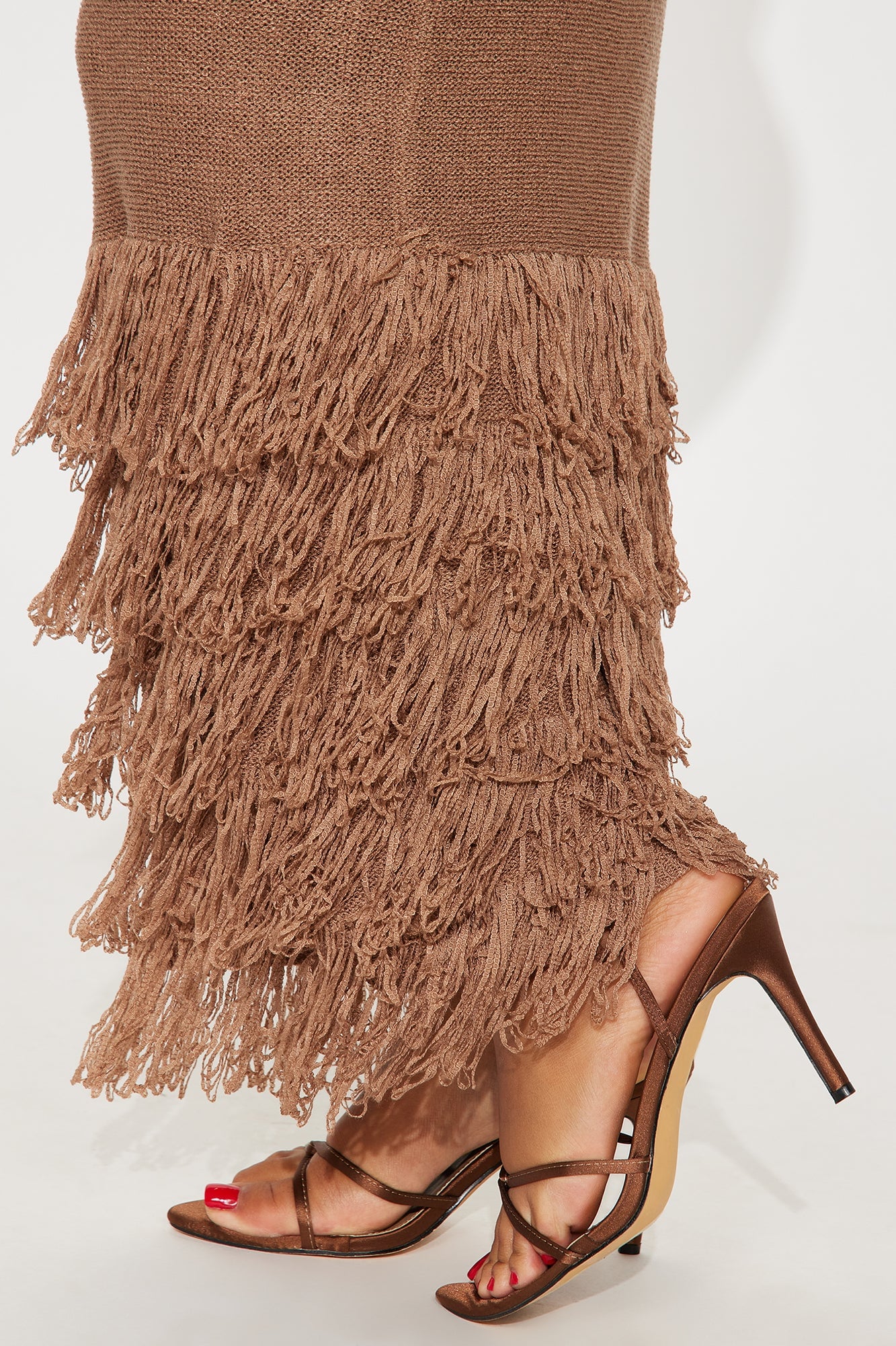 Delany Long Sleeve Knit Maxi Dress - Mocha image 6