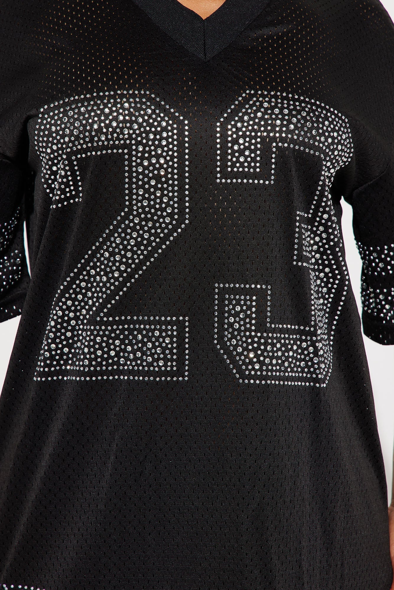 23 Rhinestone Jersey Tee - Black image 7