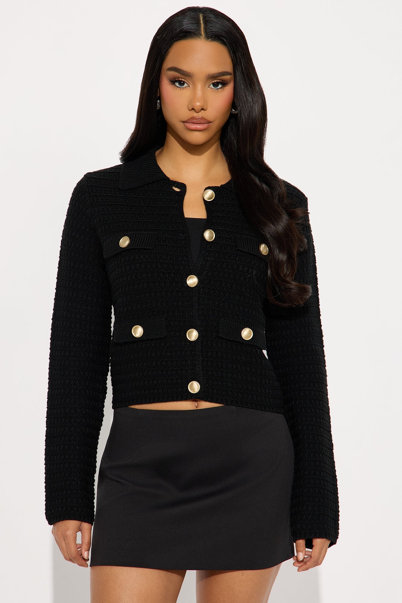 Fill Me In Cardigan - Black image 4
