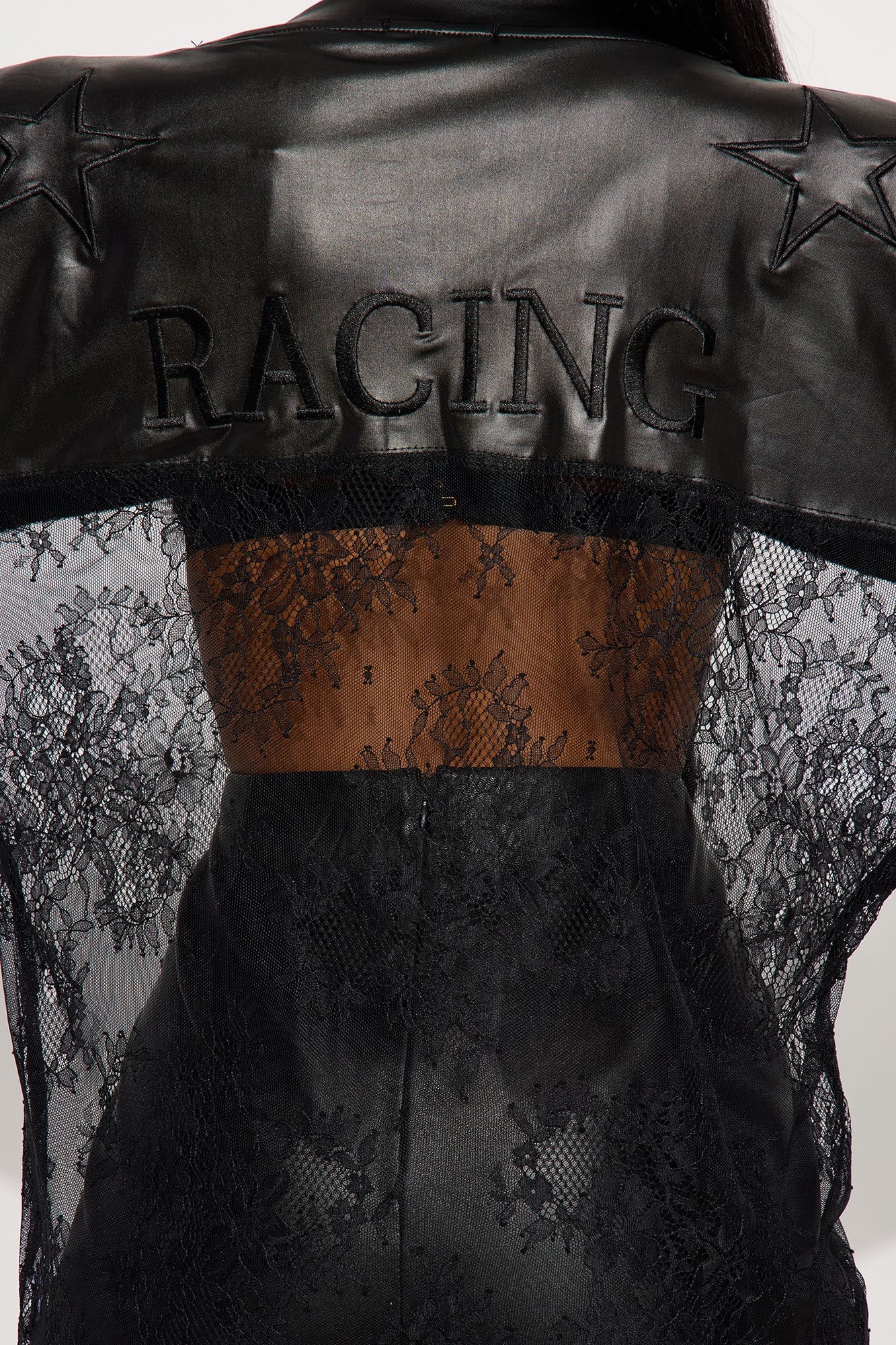 Best Of The Best Rhinestone Lace Jersey Top - Black image 9