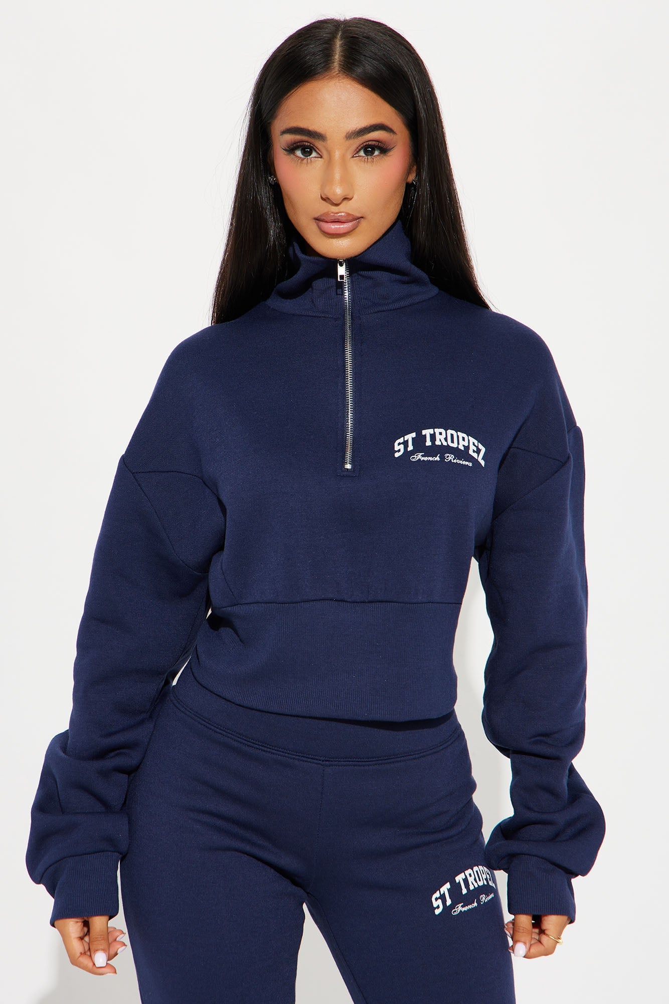 St. Tropez Polo Sweatshirt - Navy image 7