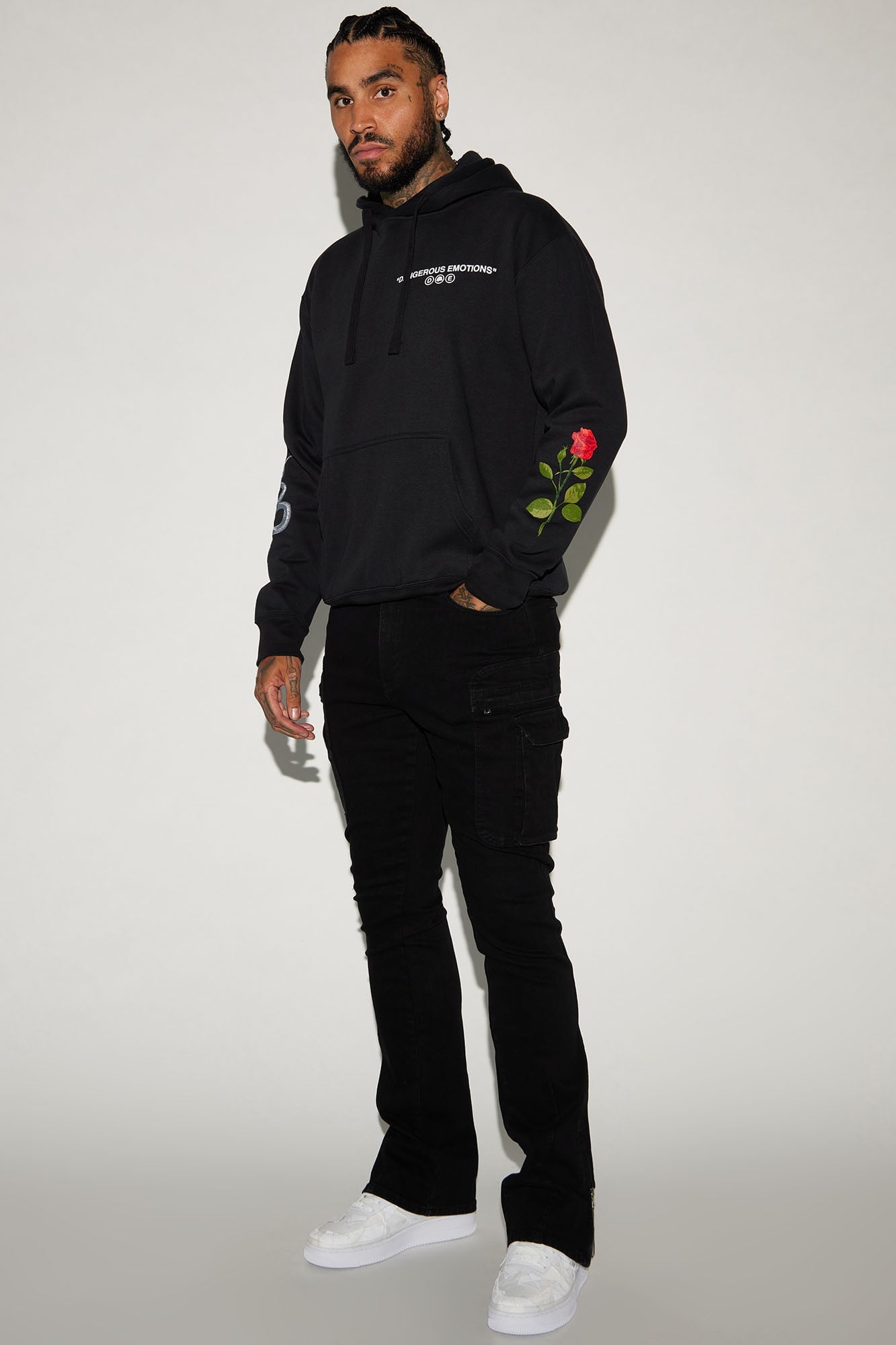 On A Good One Stacked Skinny Flare Jeans - Black image 6