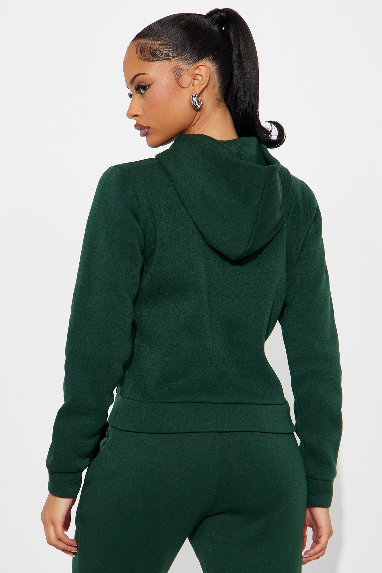Candice Zip Up Hoodie - Hunter image 7