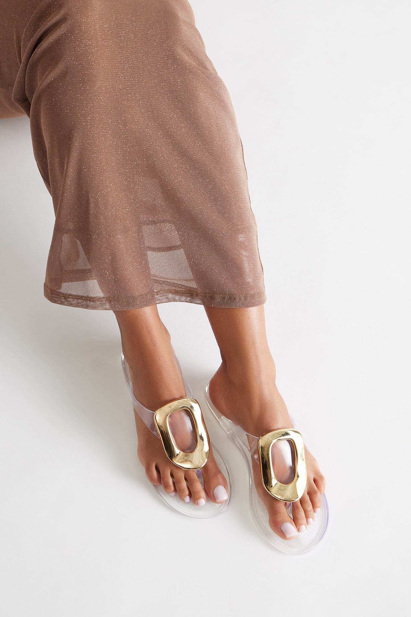 Kaneohe Hardware Flip Flops - Clear image 3