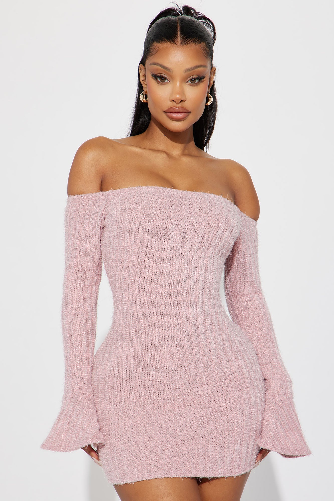 Mile High Sweater Mini Dress - Mauve image 4