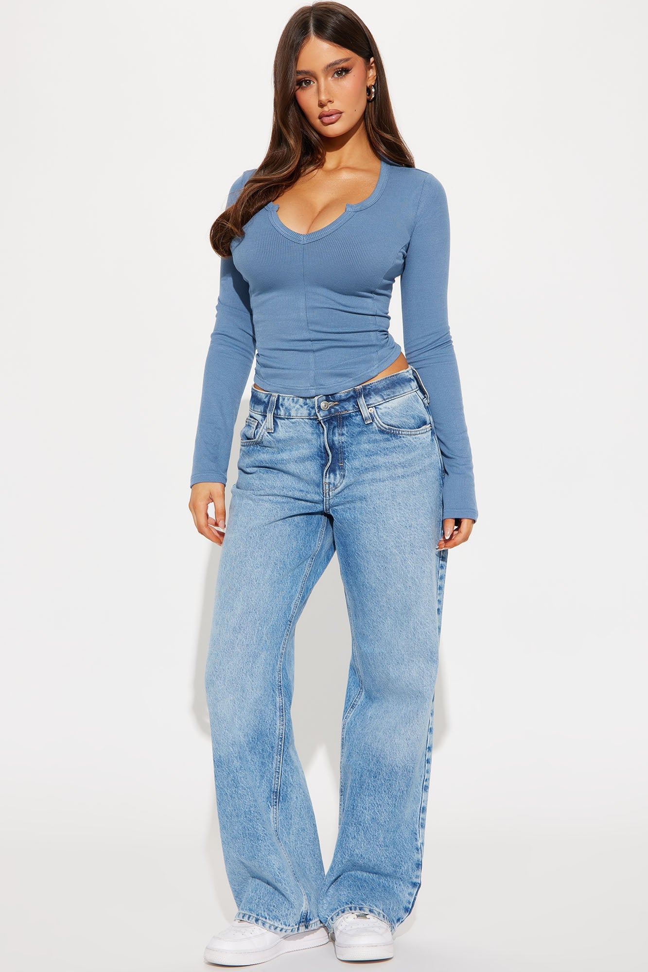 Here To Stay Ribbed Top - Blue image 5