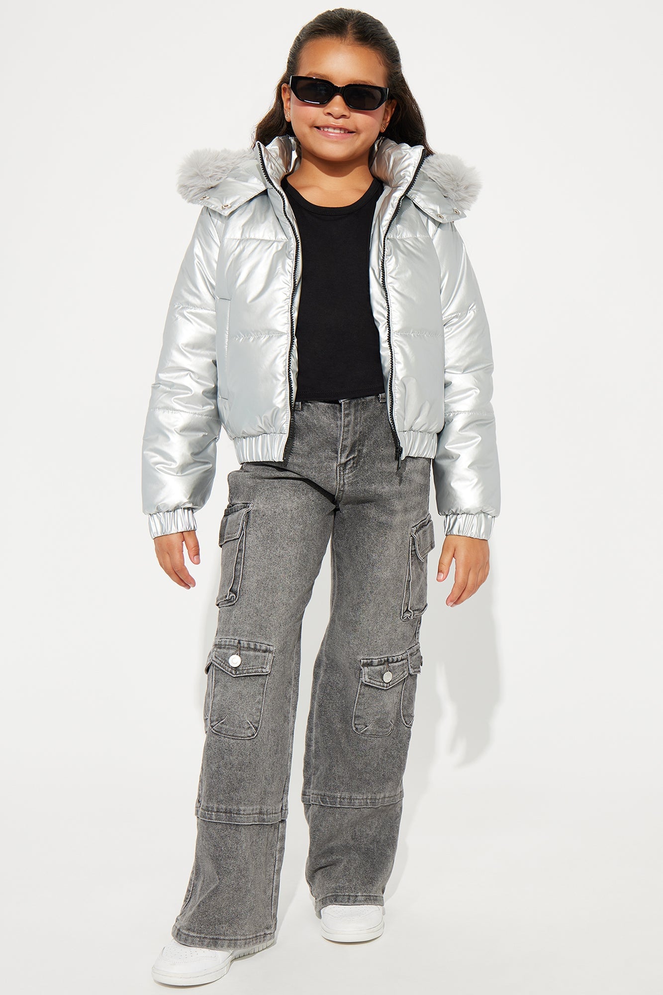 Mini Prepped For The Cold Puffer Jacket - Silver image 2