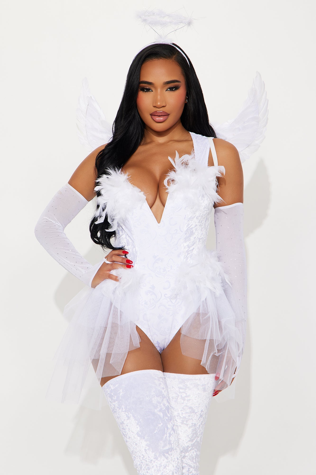 Heaven Sent Angel 5 Piece Costume Set - White image 6
