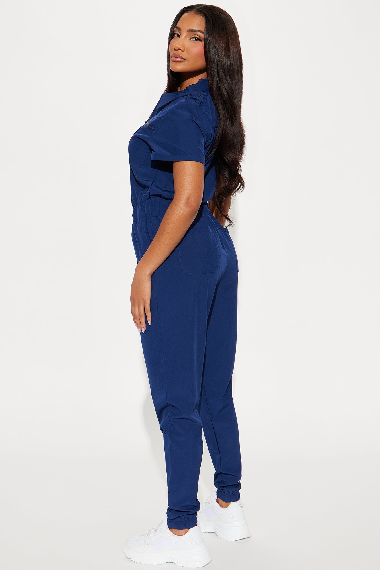 On Call Stretch Uniform Scrub Jumpsuit - Navy image 7