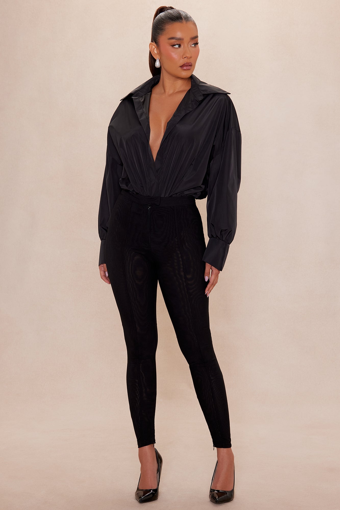 Rebecca Mesh Skinny Pant - Black image 5