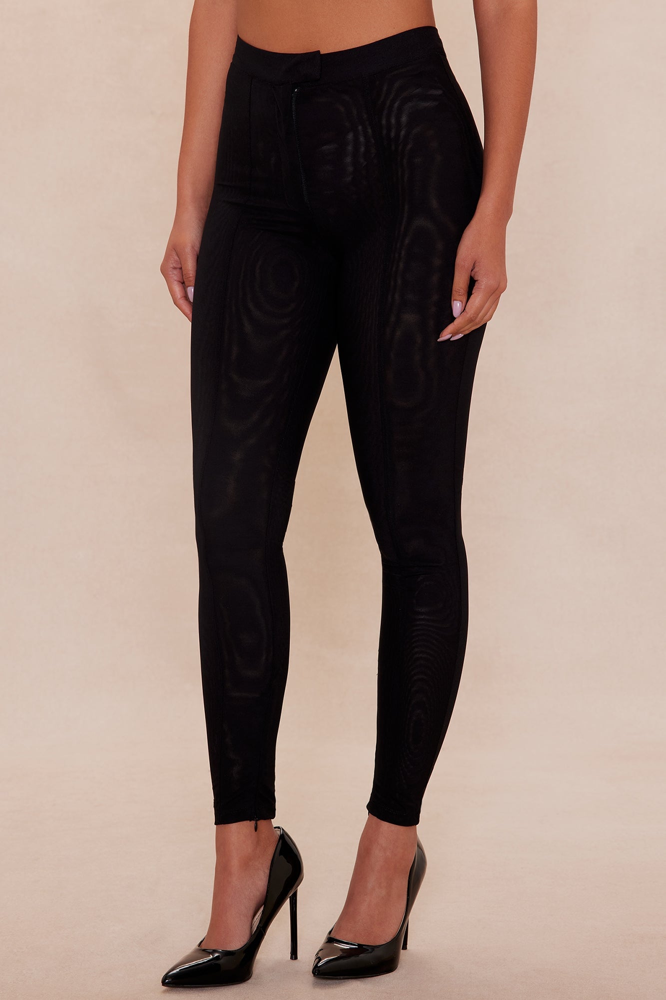 Rebecca Mesh Skinny Pant - Black image 6