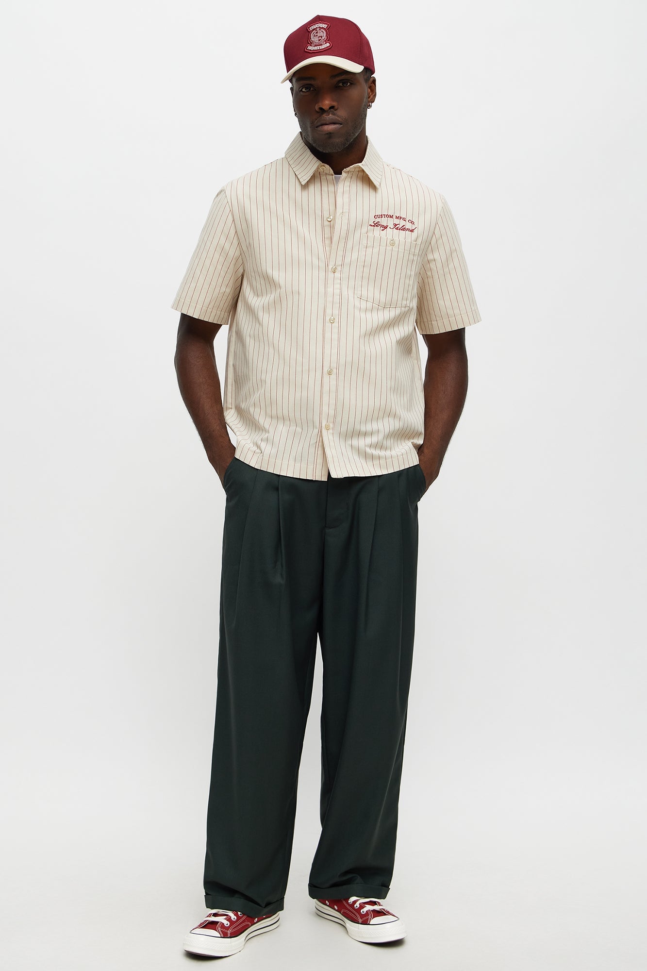 Long Island Mechanic Button Up Shirt - Natural image 5
