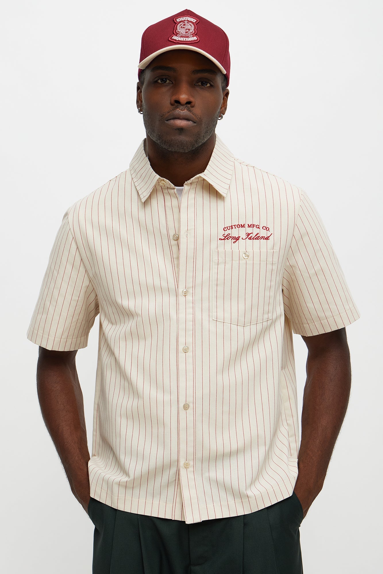 Long Island Mechanic Button Up Shirt - Natural image 4