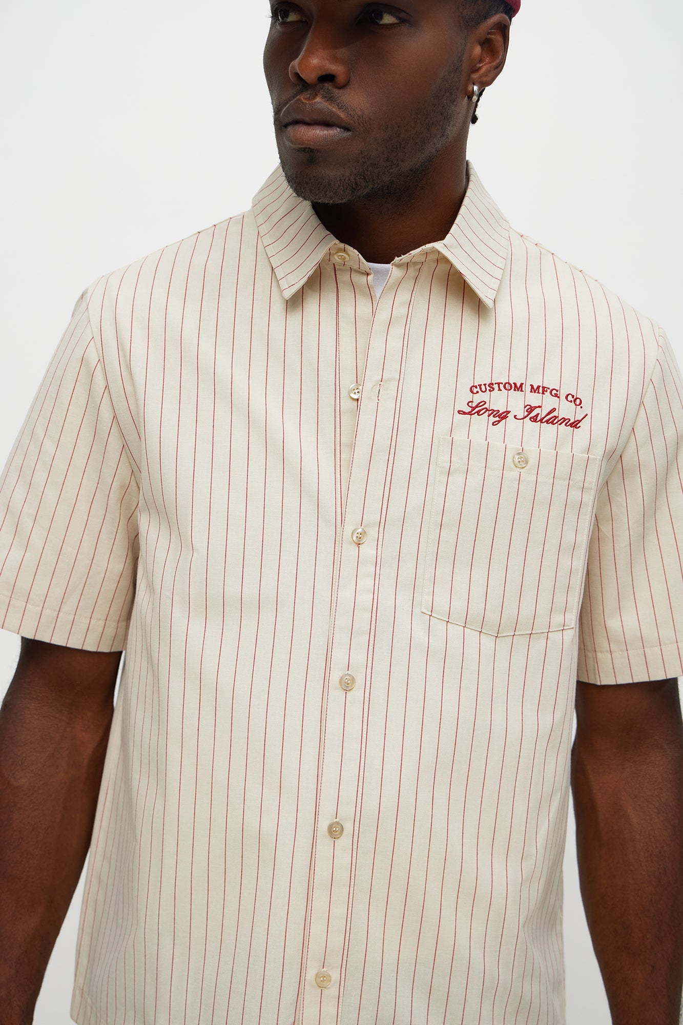 Long Island Mechanic Button Up Shirt - Natural image 6