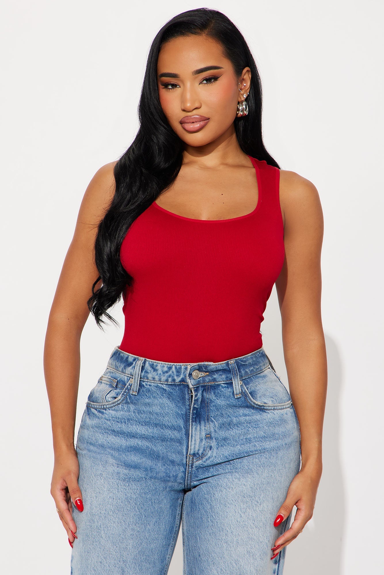 Cindy Seamless Bodysuit - DarkRed image 7