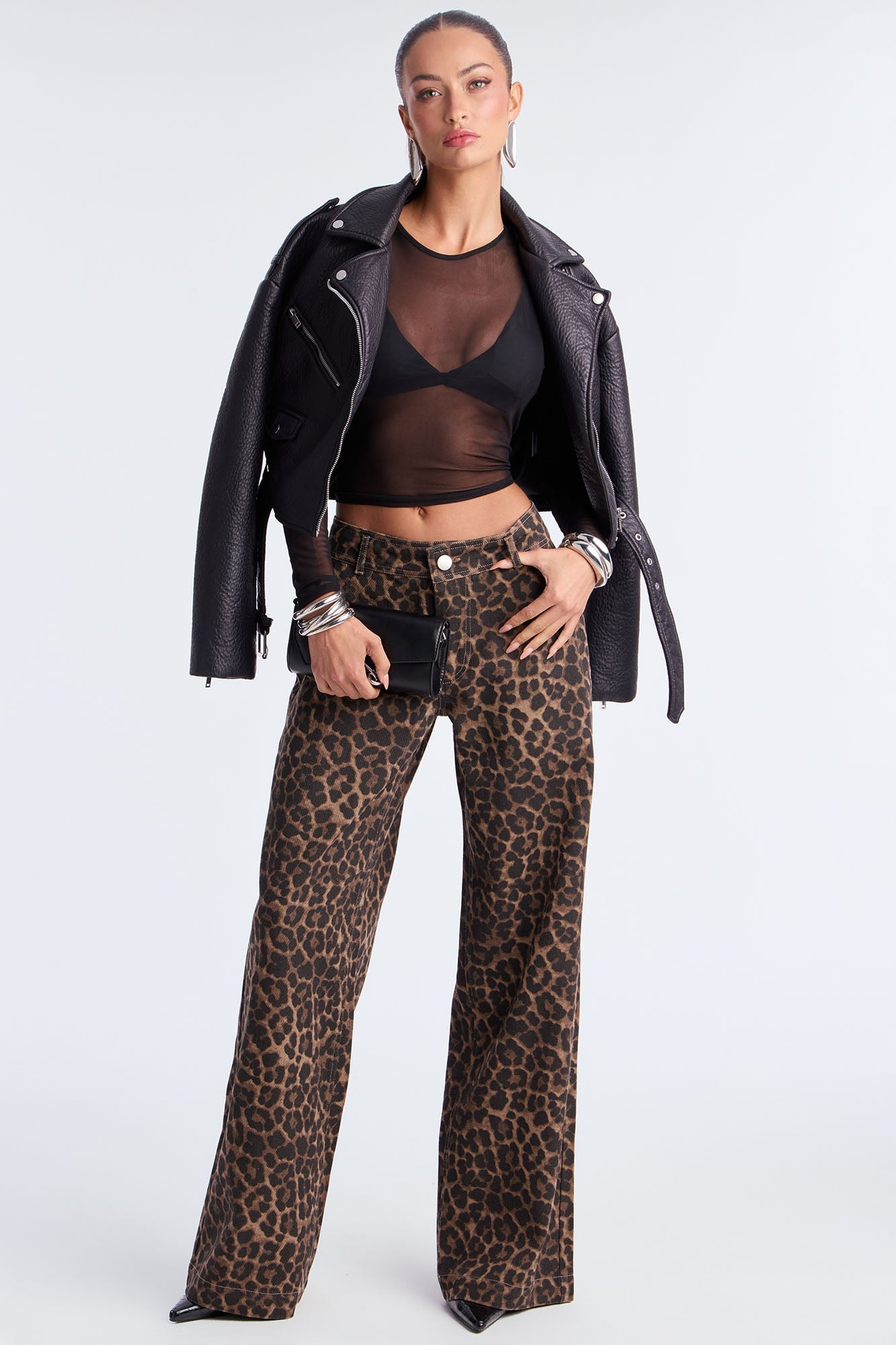 Kim Leopard Wide Leg Pant - Leopard image 4