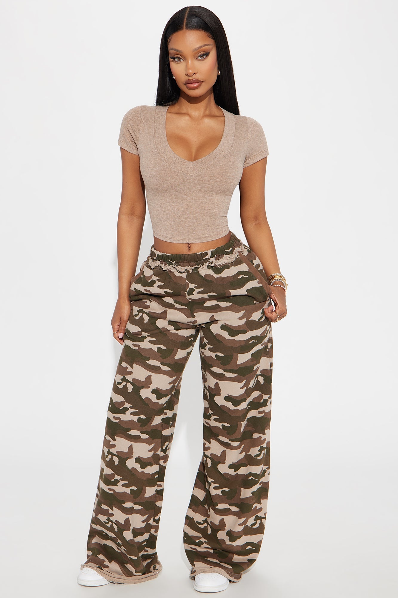 Delaney Short Sleeve Top - Mocha image 2