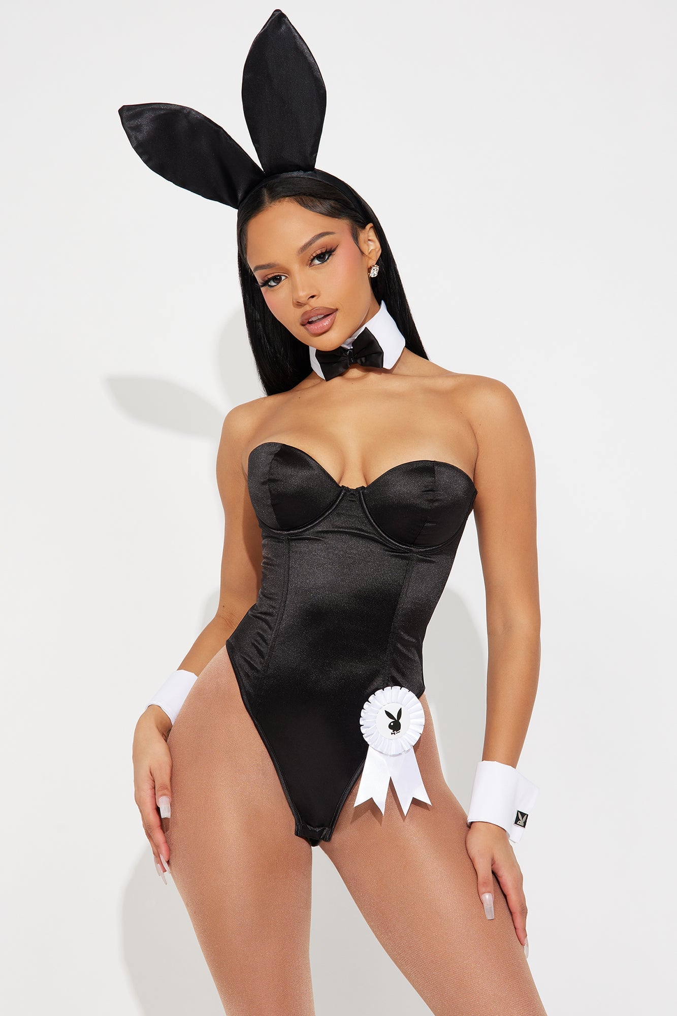 Playboy Classic Bunny Lace Up 8 Piece Costume Set - Black image 6