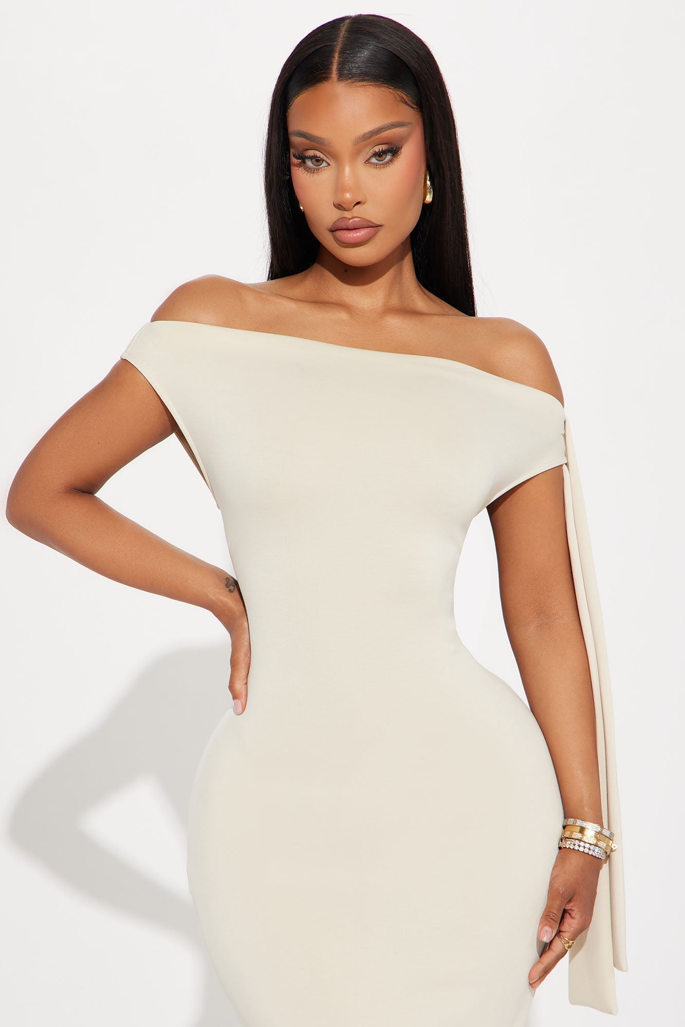 Paris Knotted Maxi Dress - Stone image 5