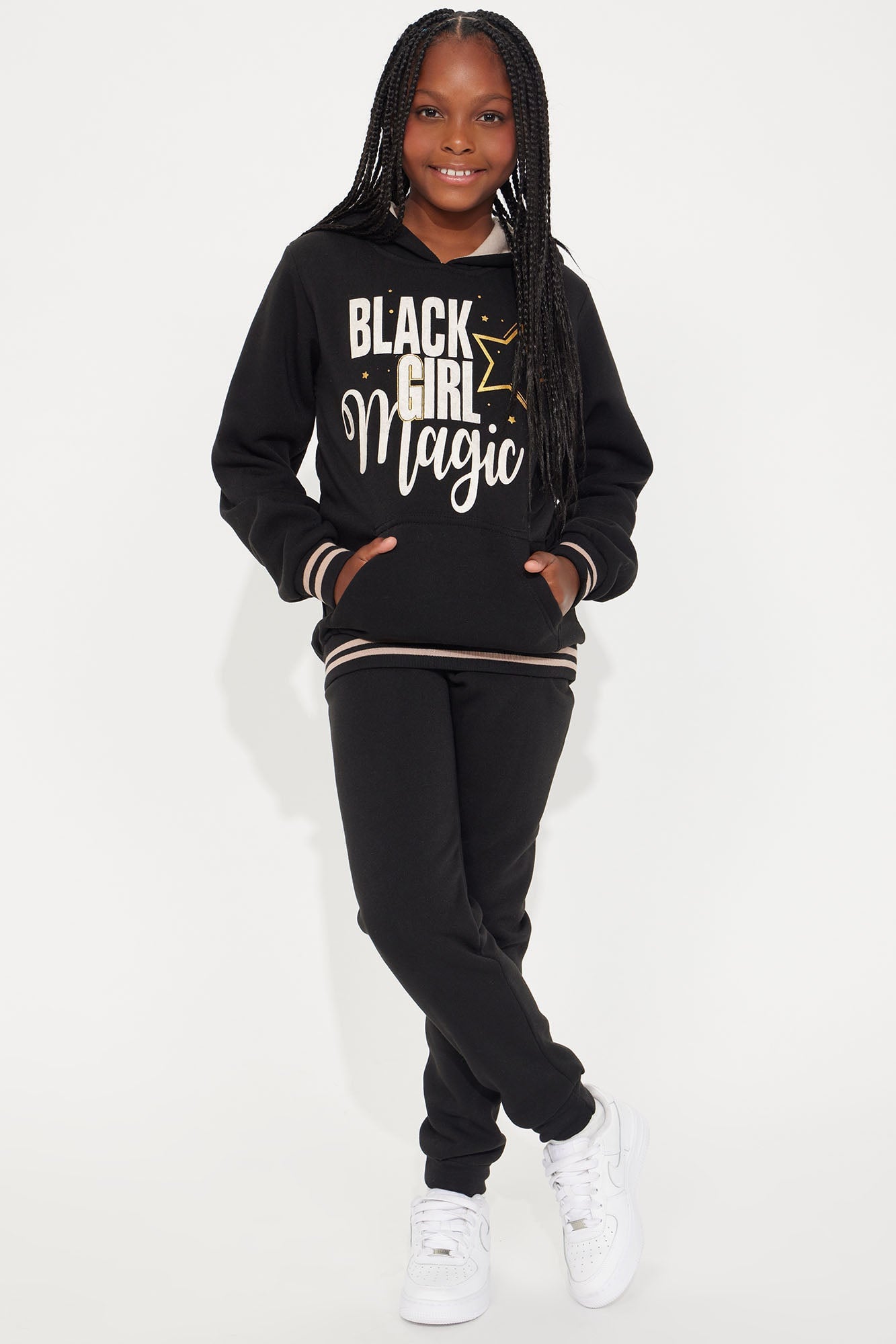 Mini Girl Magic Fleece Set - Black image 1