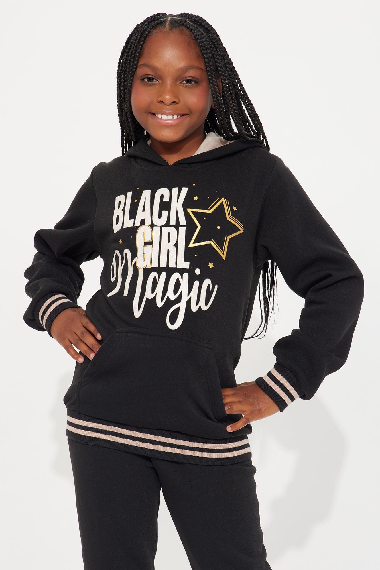 Mini Girl Magic Fleece Set - Black image 3