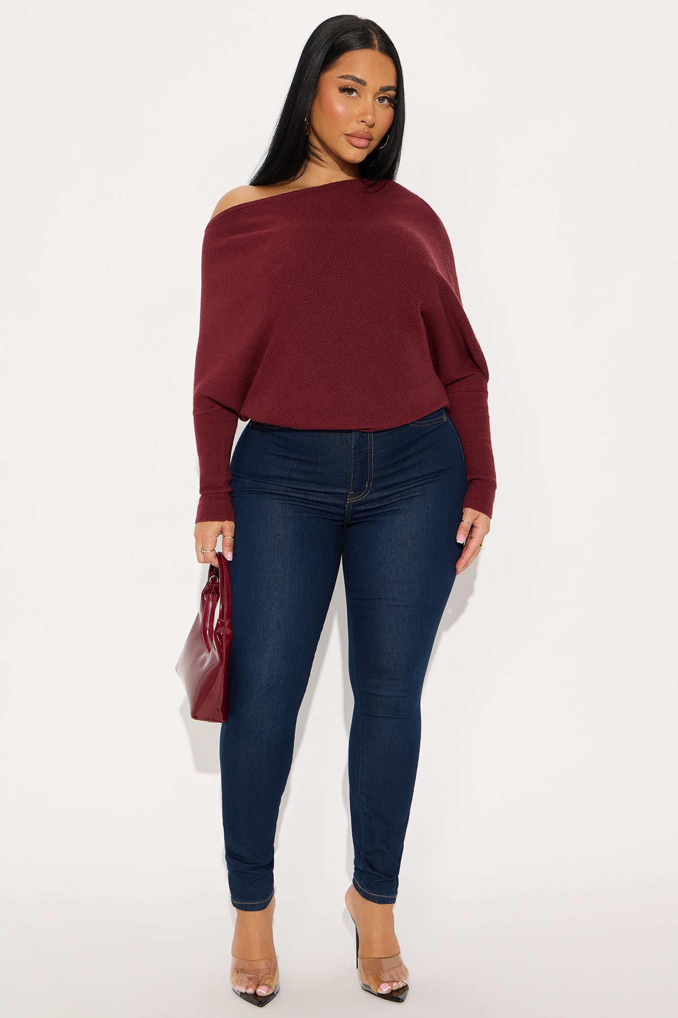 Karly Sweater - Wine image 5
