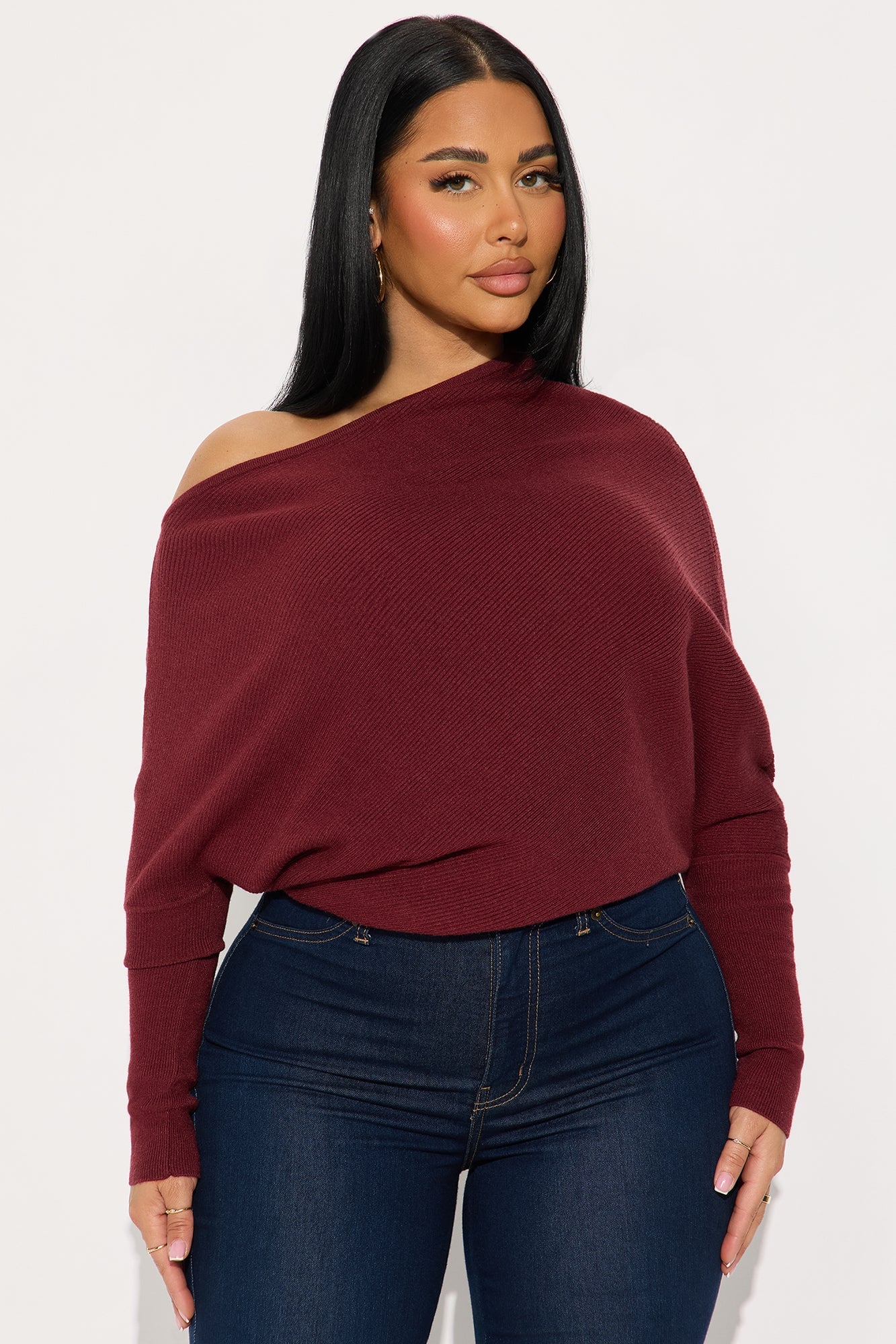 Karly Sweater - Wine image 4