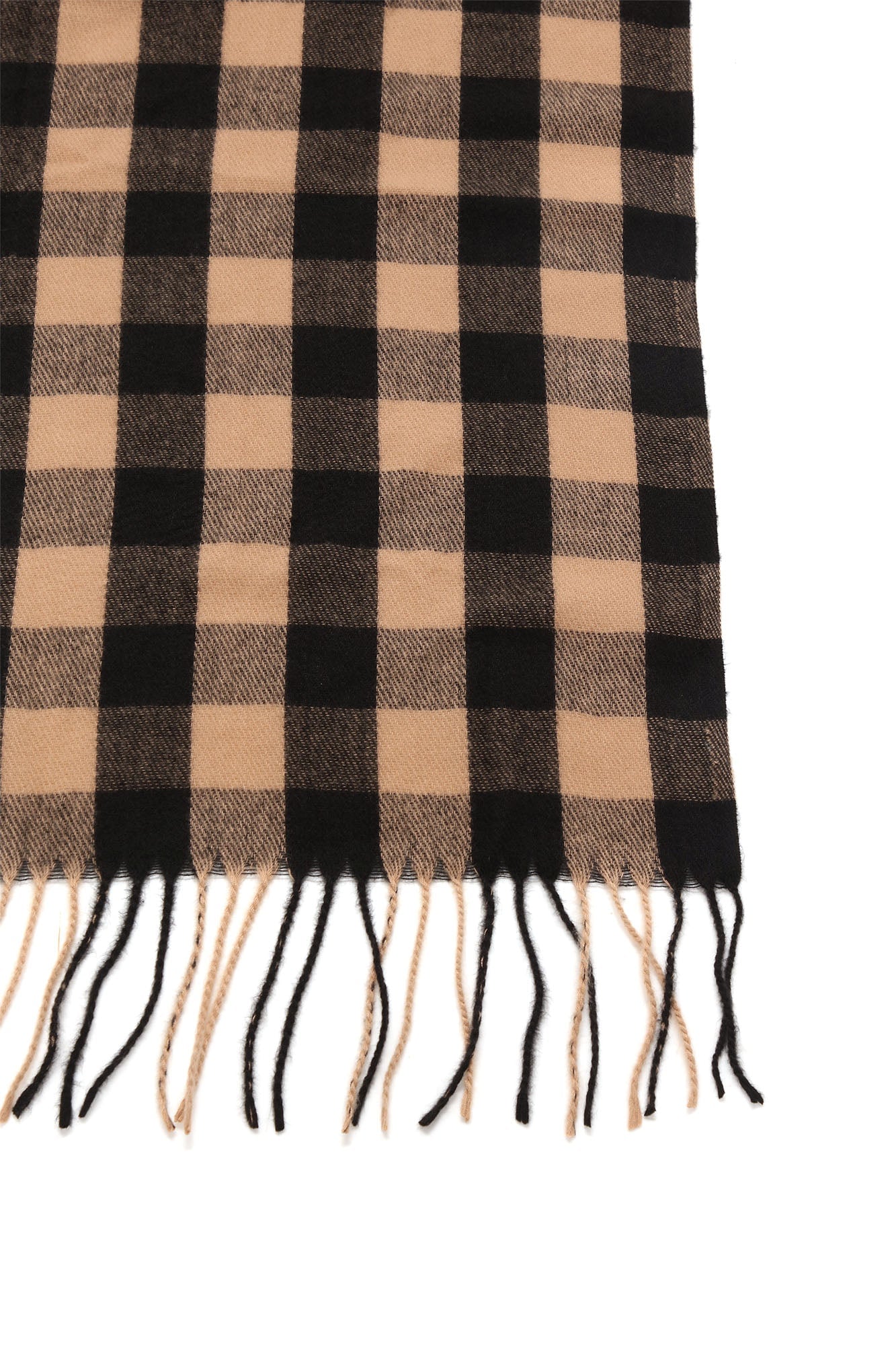 Caught Off Guard Plaid Scarf - Brown image 6