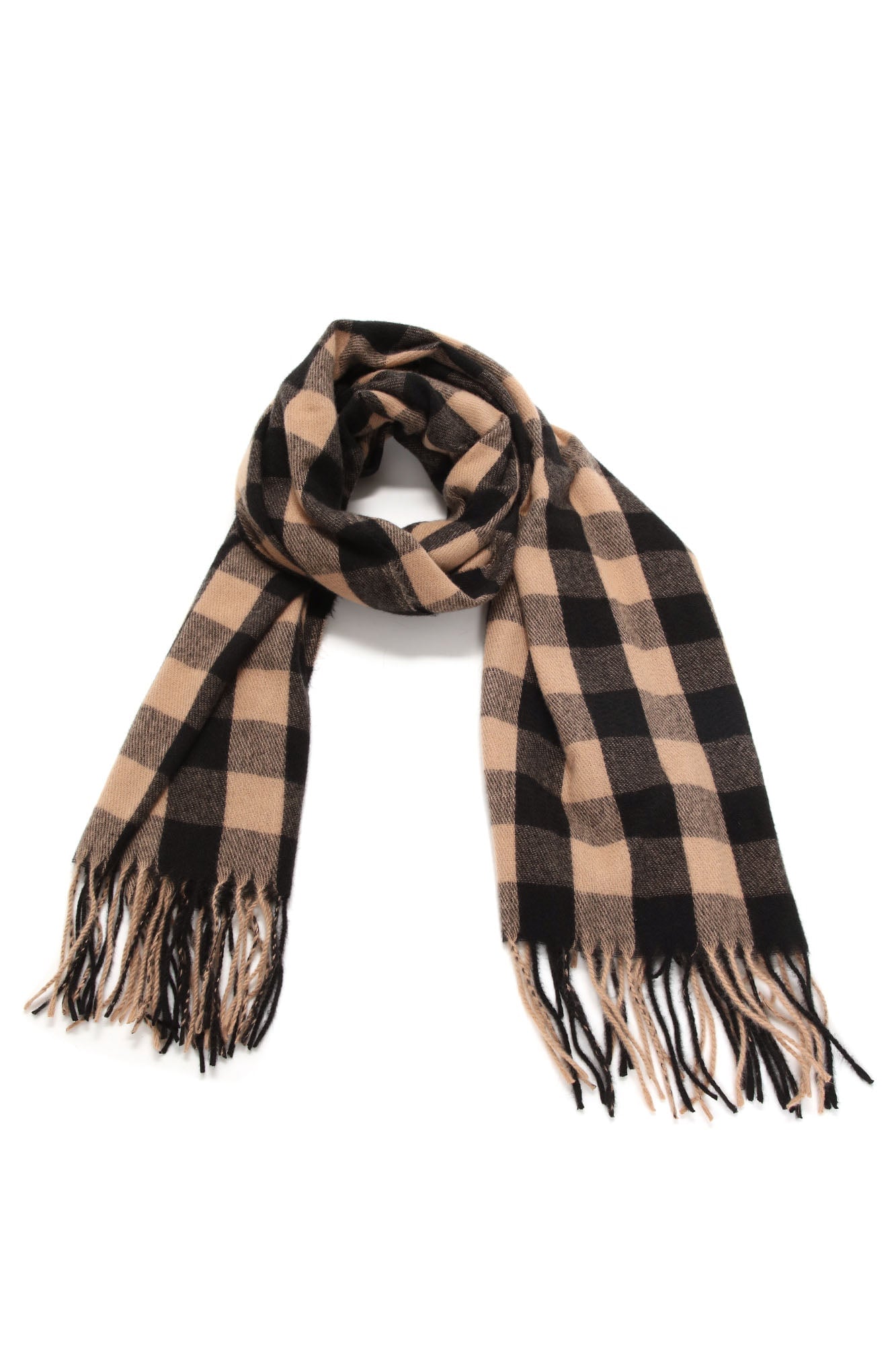 Caught Off Guard Plaid Scarf - Brown image 5