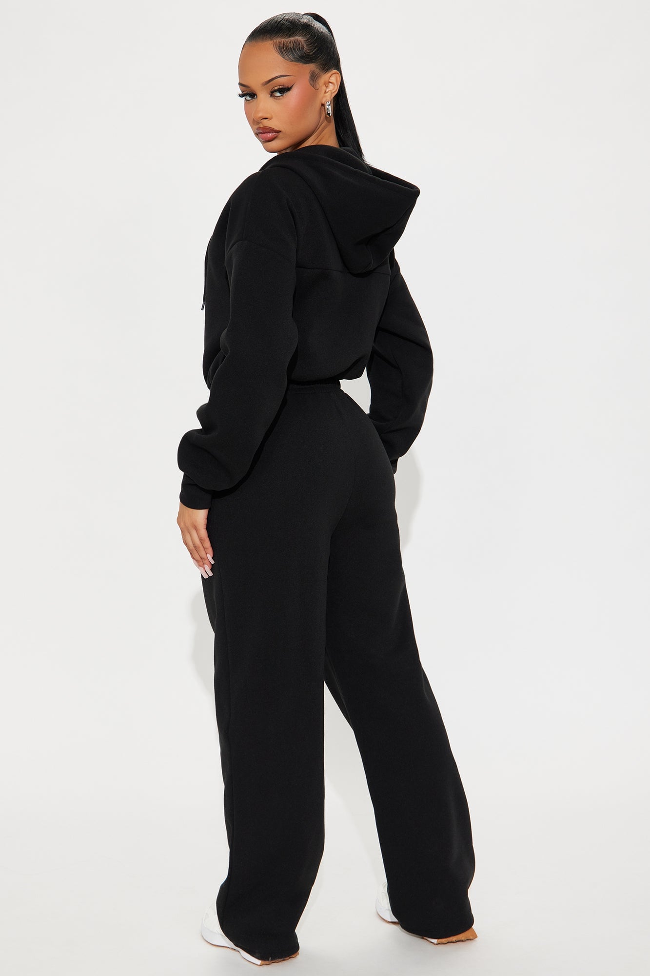 Charlie Fleece Jumpsuit - Black image 3